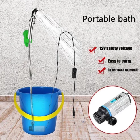 Shower Portable Mobile Bathing Pump Handheld Shower